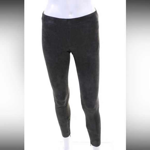 Vince Pull-on Lambskin Suede Grey Pants Size XS, Retail $995 - Picture 2 of 8